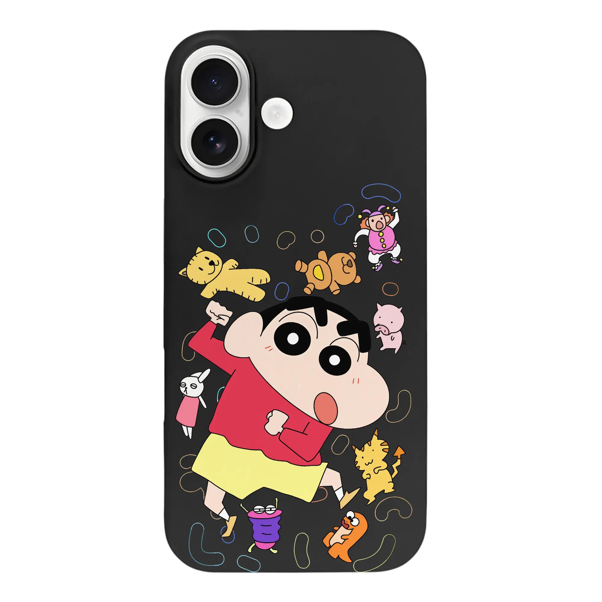 クレヨンしんちゃん グッズ 野原 しんのすけ - iPhone 17 シリーズ シリコンケース 薄型 耐衝撃 指紋防止 ソフトタッチカバー 精密フィット 傷防止 保護ケース iPhone 17/17 Air/17 Pro/17 Pro Max 対応